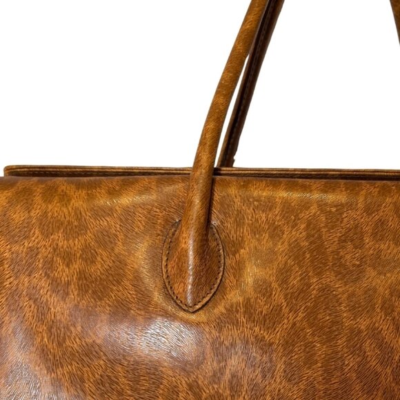 Vintage Escada Leopard Print Structured Briefcase - Picture 5 of 11